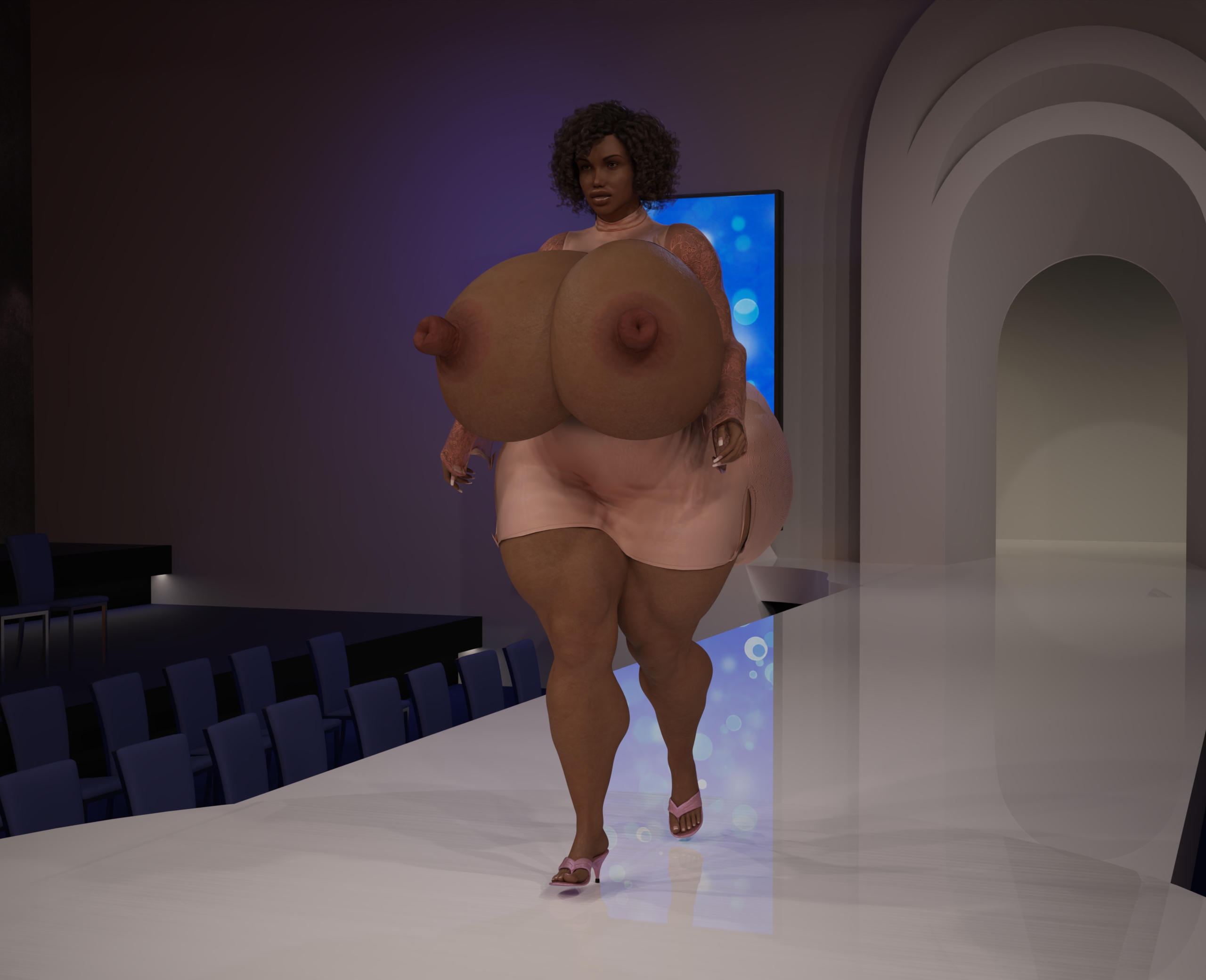 Dzcelestial3D models curvy femalebodybuilders busty bimbo